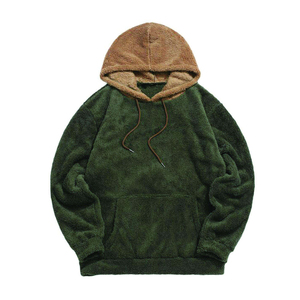 Oversize <b>Jumper</b> Hoodies Men High Quality Wholesale Solid Eco Friendly Breathable Fluffy <b>Pullover</b> Fleece Sherpa Kangaroo Pocket - Product Image 4