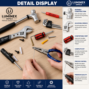 LUMINEX IMPEX LUB=113 <b>Long</b> <b>Nose</b> Stainless Steel Lightweight Smooth Work Jewelry Making Polishing Pliers for Bracelet Making DIY - Product Image 5