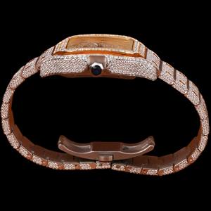 Reloj de Lujo con Caja Cuadrada, Diamantes Moissanite, Esfera Árabe Totalmente Adornada, Características Únicas, Dos Tonos, la Mejor Colección de Joyería - Product Image 5