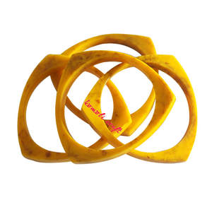 Pulseras de resina hechas a mano para mujer, brazaletes de resina en capas de varios colores, joyería hecha a mano - Product Image 5