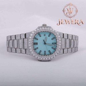 Reloj de Diamantes de Acero Inoxidable Resistente al Agua Mossinate de Alta Demanda con Esfera Moderna, Ideal para la Oficina y Salidas Nocturnas - Product Image 3