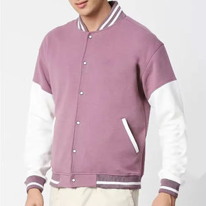 Chaqueta Varsity Personalizada de Alta Calidad para Hombre, con Cuello Alto, Logotipo Bordado en la Parte Delantera, Resistente al Viento, Transpirable, Venta al Por Mayor OEM - Product Image 2