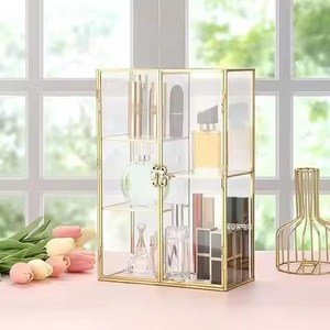 Luxury Metal & Glass Jewelry Box Elegant Keepsake <b>Storage</b> Case for Rings Earrings Necklace Bracelet <b>Dressing</b> <b>Table</b> Gift - Product Image 3