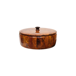 Tazón de Madera Moderno Hecho a Mano con Tapa Abatible, Contenedor Redondo Ecológico para Almacenar Pan, para Preservar la Frescura en la Cocina - Product Image 2