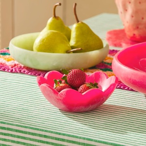 Bol à salade et fruits en résine polie pour table de cuisine, qualité alimentaire, écologique, durable, pour service de fête, fait main, vaisselle pour maison et jardin - Product Image 2