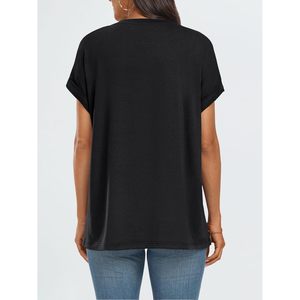 2025 2025, camisetas de manga corta de gran tamaño informales de negocios a la moda para mujer, camisetas transpirables de verano para trajes de primavera - Product Image 4