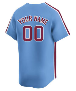Maillots de baseball personnalisés en gros pour équipes sportives, style boutonné, rayures blanches et rouges, sur mesure, pas cher, brodé, vente en gros OEM - Product Image 4