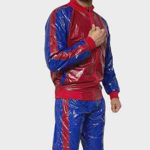 Ensemble survêtement coupe-vent pour homme, imprimé sur mesure par le fabricant, veste et short surdimensionnés en deux pièces, séchage rapide, nylon - Product Image 2