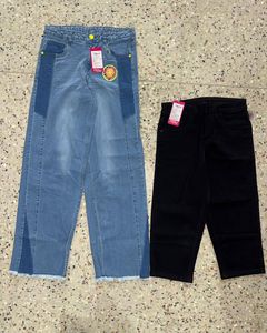 Jeans Stockify au design unique pour garçons et filles, pantalons en denim tendance, pantalons décontractés confortables pour enfants, tenue élégante pour tous les jours, en solde - Product Image 2