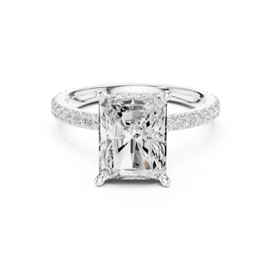 Bague de fiançailles classique en or 10k 14k 18k avec diamant radiant de 3 carats cultivé en laboratoire, rapport IGI, VVS EF, pour anniversaire, mariage - Product Image 6