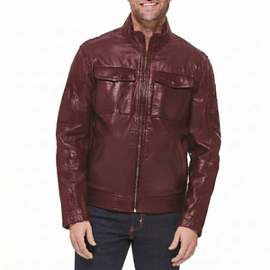 Veste en cuir de vachette 100% haute qualité, style streetwear, nouvelle, élégante, respirante, séchage rapide, imperméable, réversible, avec doublure Sherpa. - Product Image 3