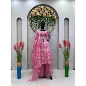 Party Wear Ensemble haut et bas confortables de taille XL avec Dupatta chic - Product Image 3