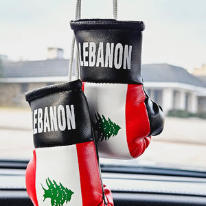 Porte-clés mini-gants de boxe Dakota Lebanon en cuir PU, personnalisé, pour le sport, la gym, l'entraînement, l'extérieur, accessoire confortable - Product Image 1