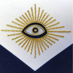 Regalia de Luxe Personnalisé Brodé pour Officiers de Loge Maçonnique : Tablier, Col, Gants, Écusson Magnétique à Coudre, Toile de Haute Qualité, OEM - Product Image 6