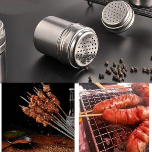 2025 New Arrival Stainless Steel Kitchenware Metal Salt and Pepper Dredge Shaker Seasoning Can Herb <b>Spice</b> Tools from Factory - Product Image 4