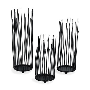 Farol Decorativo de Metal Negro, Moderno Portavelas de Alambre para Decoración del Hogar - Product Image 4