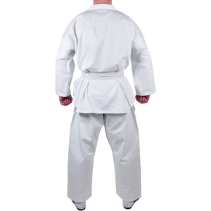 Uniforme de Karate Blanco 100% Algodón, Corte Regular, Transpirable, para Hombres Adultos, con Cinturón Blanco - Product Image 4