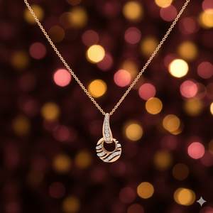 Collar con Colgante de Diamante Real en Oro Rosa de 18K - Collar con Diamante Natural Certificado por IGI para Mujer - Product Image 2