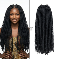 Dreadlock a spirale ricci a bassa temperatura da 22'' in fibra, pre-annodati, per trecce all'uncinetto, per donne nere - Vendita calda