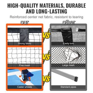 Set Rete da Pickleball con Sistema Portatile Resistente alle Intemperie da 22 Piedi (Regolamentare) in Borsa da Trasporto con Palline e Ruote - Product Image 4