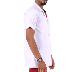 Bata de Laboratorio Blanca Unisex, Tejido Transpirable, Cierre de Botones, Diseño Ajustado, Ropa de Trabajo Médica de Laboratorio, Profesional para Hospital - Product Image 6