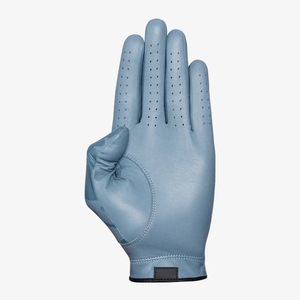 Premium Breathable Genuine Leather Golf <b>Glove</b> Right <b>Hand</b> Unisex Light Blue <b>Moisture</b> Wicking Non-Slip Adjustable Wrist Strap - Product Image 1