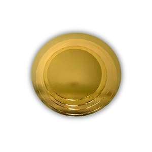 Assiette Ronde en Carton Doré, Écologique, Matériaux Recyclés, Surface Antiadhésive, Qualité Alimentaire, Personnalisable, Usage Commercial, Fête - Product Image 1