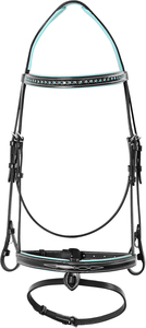 Cabezada de Cuero de Lujo Hecha a Mano con Cristales y Pedrería Elegante Estilo Inglés para Caballo, Personalizable en Color y Tamaño - Cob-Full Custom - Product Image 3