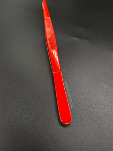 Pince de Placage Professionnelle pour Chef, Droite, Rouge, Pointe Fine Argentée, en Acier Inoxydable, Précision Alimentaire, Nawaz - Product Image 3