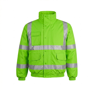 Chaqueta reflectante de invierno 65% poliéster 35% algodón resistente al frío hasta -10 grados, ropa de trabajo de seguridad, ropa duradera. - Product Image 3