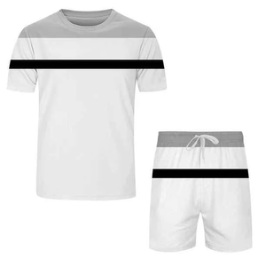 Ensemble de vêtements de sport pour homme de haute qualité, vintage, écologique, été, t-shirt et short - Product Image 5