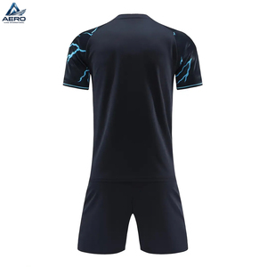 Ropa Deportiva Transpirable para Partidos y Entrenamientos de Fútbol, Uniforme de Fútbol de Manga Corta con Cuello Redondo y Color Sólido para Adultos - Product Image 3