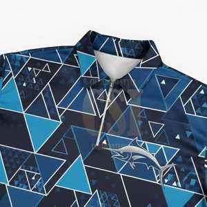 Chemises de pêche à manches courtes en polyester, grande taille, sportswear, impression intégrale personnalisée de haute qualité avec logo. - Product Image 3