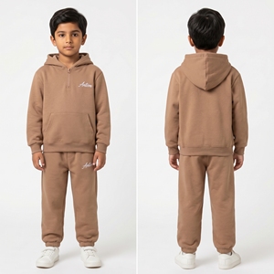 Survêtements d'hiver décontractés à capuche pour enfants, 100 % coton, personnalisables, unisexes, respirants, grandes tailles, pour l'école et les activités sportives en extérieur – Vente en gros - Product Image 1