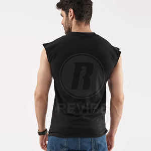 Camiseta con impresión de logotipo personalizado, camisetas sin mangas de alta calidad, precio al por mayor, camiseta sin mangas hecha en Pakistán - Product Image 3