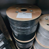 Cable de Fibra Óptica FTTH G657A de 2 Núcleos con Cubierta LSZH y Alambre de Acero GJXH GJYXCH para Interiores y Exteriores, 1KM por Rollo, Venta Directa de Fábrica