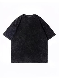 เสื้อยืดโอเวอร์ไซส์ทรงหลวม คอกลม วินเทจสำหรับผู้หญิง พิมพ์ลายโลโก้ได้ตามต้องการ ผ้าโพลีเอสเตอร์ผสมคอตตอน 240 กรัม ซักย้อมสีแบบแอซิดวอช - Product Image 5