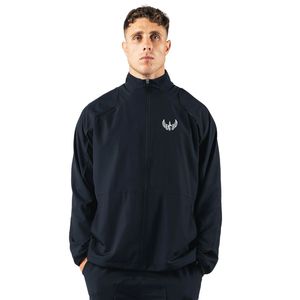 Men's Black Full Zip Training Jacket Lightweight Athletic Sportswear Warm Up Top Long Sleeve Fitness Activewear Outerwear - Product Image 2