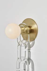 Lámpara de pared LED de resina hecha a mano con eslabones de cadena, decoración de pared para el hogar, accesorio de arte de resina transparente para sala de estar, dormitorio, pasillo - Product Image 5