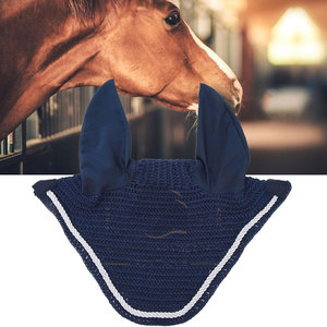 High Quality Made Pakistan Cotton Wool Polyester Horse Ear <b>Bonnets</b> EQUILUX HANDCRAFT BOUTIQUE Unique Style Protective Wear - Product Image 4