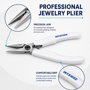 Pince à bec de chat professionnelle pour bijoux, à mâchoires dentelées de précision, à ressort, avec poignée ergonomique - Product Image 4