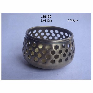 Hot Selling Aluminum Matki Shape Votive Hand Cut Patterns Gold Brass Plating <b>Tea</b> Light <b>Candle</b> Votive Home Festive Decor Votive - Product Image 2
