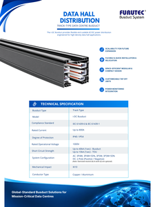 Sistema de Distribución de Energía para Centros de Datos FURUTEC i-DC Busduct 800A 1000V IP54 Tipo Riel, Material de Cobre - Product Image 1