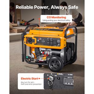 Generatore Portatile Dual Fuel Benzina 13500W Picco GPL 12000W Picco 4KW Potenza Massima Backup Domestico Tensione Nominale 120V - Product Image 6