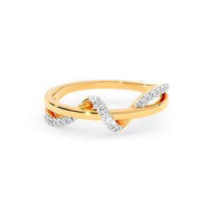 Anillo de Diamantes Cultivados en Laboratorio con Diseño Entrecruzado - Product Image 4