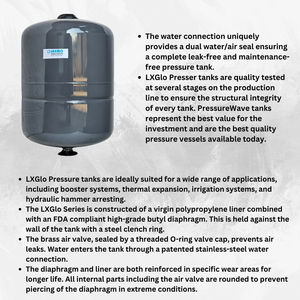 LAXMO 35L Petit réservoir à pression à membrane en acier au carbone Offre Spéciale nouvel état Produit 1 an de garantie Récipient à pression central - Product Image 4