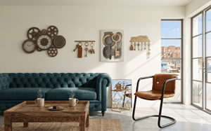 Modern Luxury Genuine Leather Living Room <b>Dining</b> <b>Chair</b> with Metal Base Bedroom & Home Furniture Set - Product Image 6