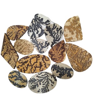 Prix de gros – Pierres précieuses en psilomélane dendritique 100 % naturelles de haute qualité, faites à la main, pour la fabrication de bijoux, pierres brutes 20-45 mm, 8-12 g - Product Image 2