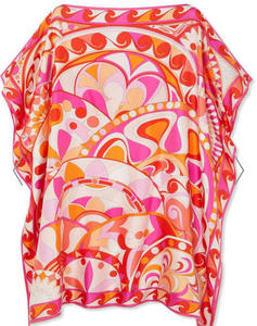 ชุดว่ายน้ำชายหาดผู้หญิง ผ้าโพลีซิลค์พิมพ์ลายดิจิทัล คอวี แขนกุด ทรงหลวม สวมใส่สบาย แห้งเร็ว ป้องกันแบคทีเรีย - Product Image 1