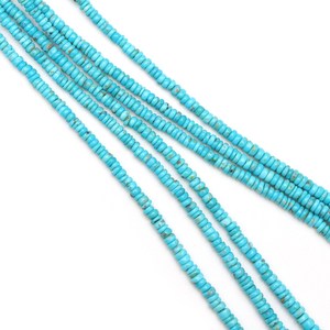Cuentas Redondas Lisas de Turquesa Genuina de Arizona de 2.5-4.5mm, Hilo Suelto Sleeping Beauty para Suministros de Fabricación de Joyas a Granel - Product Image 3